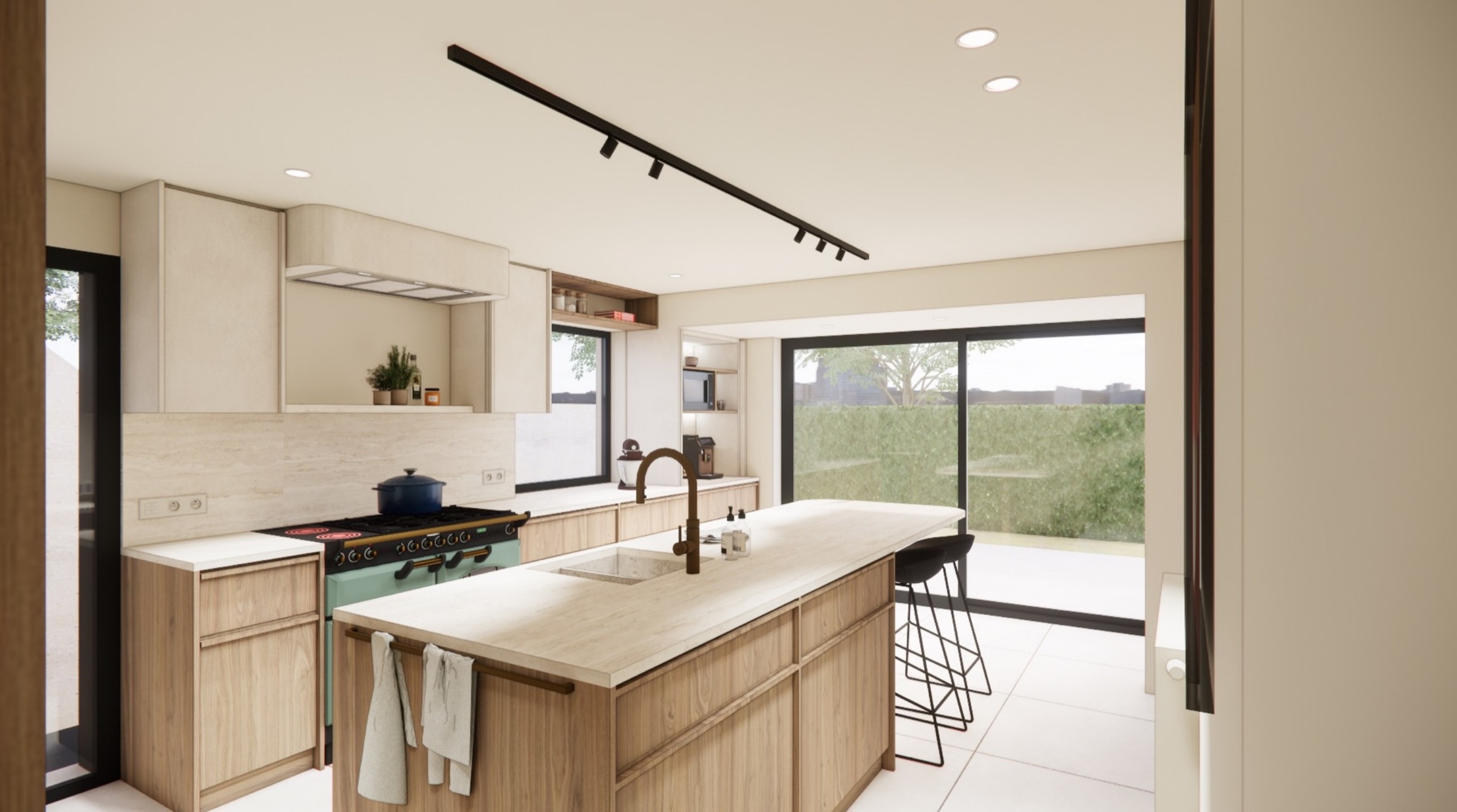 Visualisatie van de nieuwe keuken voor House BV